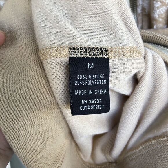 Vintage BCBG Max Azria Velour Hoodie Jacket Women M Gold Rhinestone Flames Y2K - Picture 6 of 10